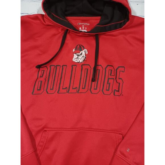 Georgia Bulldogs Hoodie Mens‎ M Red Pullover Dri Fit Champion - Picture 2 of 4